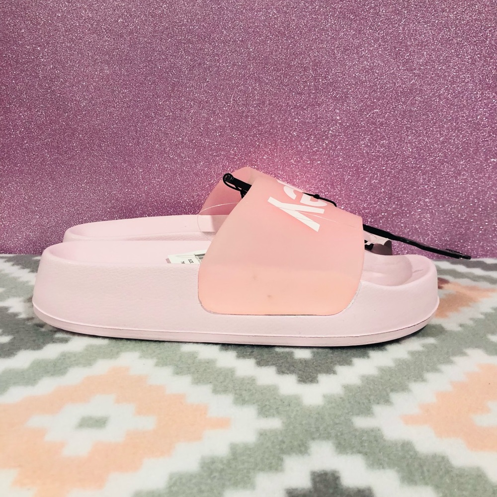 NWT Hurley PINK Jelly Platform Slides - Picture 4 of 8